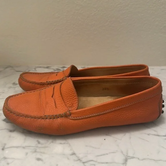 Tods Gommino orange driving shoes. Women’s 38 1/2 - Picture 9 of 10